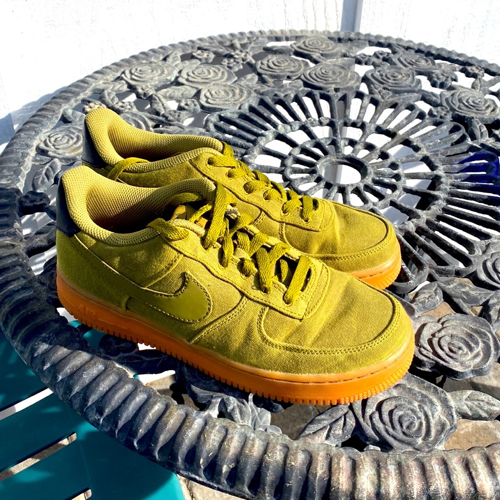 Green Canvas Nike Air Force 1
